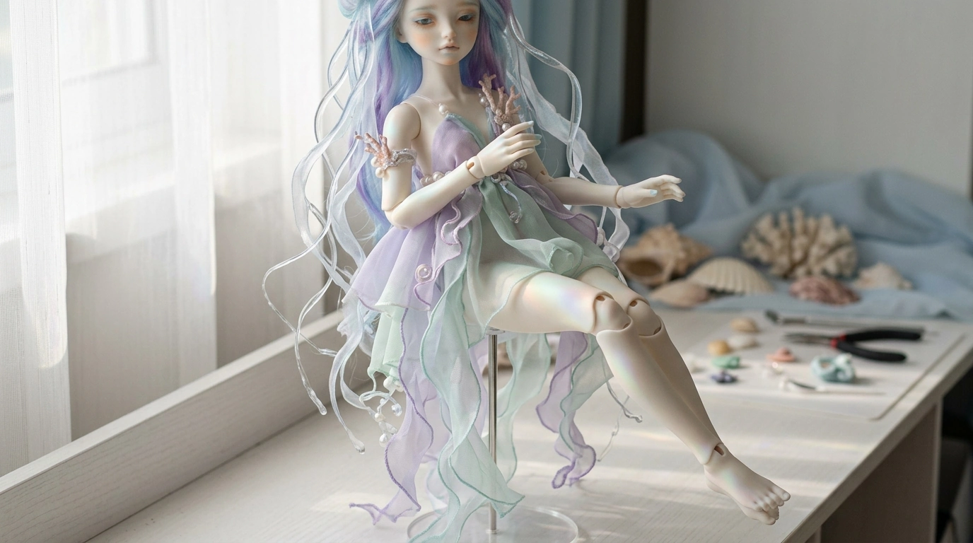 1/4 Jellyfish Fantasy BJD: Resin Body, Articulated Joints