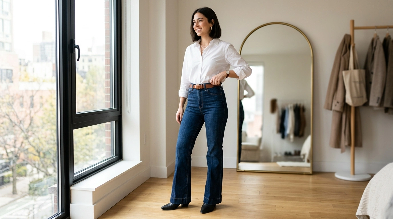 D&G Dark Blue High-Waist Flare Jeans: Fit & Styling Guide