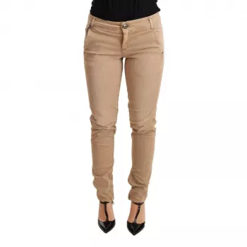 Brown Low-Rise Skinny Jeans by Ermanno Scervino